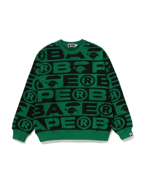 Sweatshirt Bape Lux Sport Pattern Oversized Crewneck Turquoise Homme | OCW-11059210